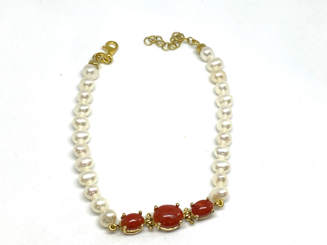 Bracciale Perle con Corallo - Pearl bracelet with Pearls