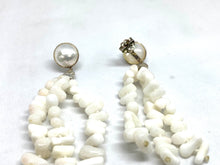 Carica l&#39;immagine nel visualizzatore di Gallery, Orecchini con Corallo e Perle - Coral earrings with Pearls
