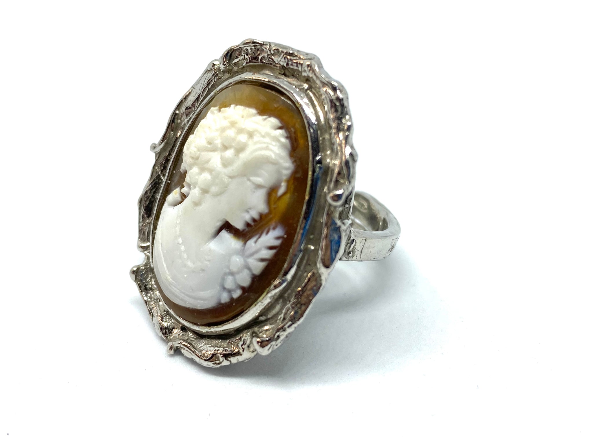 Customizable Sterling Silver Profile of Woman in Ancient Rome Cameo Ring  For Sale at 1stDibs | women cameo ring, sterling silver cameo rings,  pandora cameo ring
