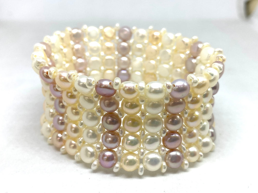 Bracciale elastico con Perle