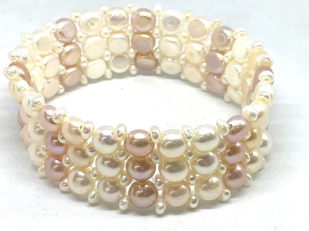 Bracciale elastico con Perle